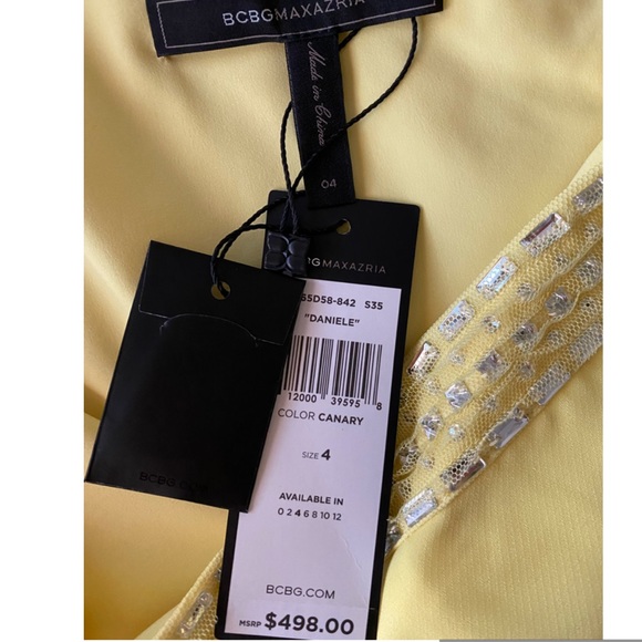 BCBGMaxAzria Danielle One Shoulder Embellished Gown - Picture 11 of 13